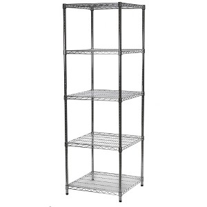 Shelving.com Chrome Wire Shelving with 5 Tier Shelves - - 1 of 4