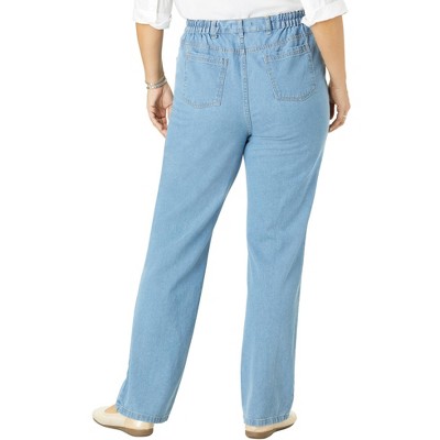 Woman Within Petite Perfect Side Elastic Denim Jean