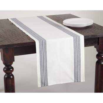 Saro Lifestyle Classic Stripes Cotton Table Runner