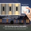 DAKAFUL 2 PACKS Dimmable Wall Lights Outdoor, Integrated LED Cylinder Up Down 12W 2700K Modern Aluminum Light - 3 of 4