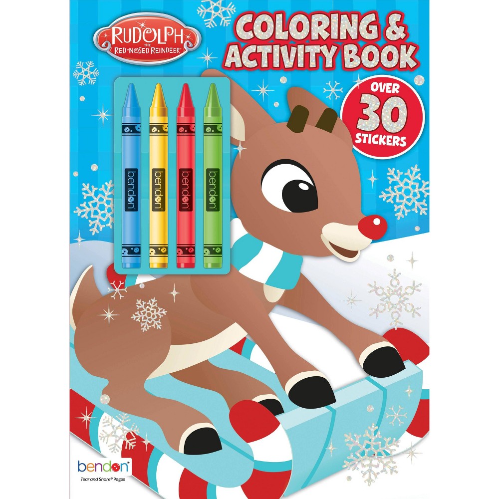 Rudolph Coloring Book with Crayons