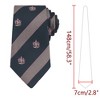 INSPIRE CHIC Men's Stripe Print Self-Tied Crown Flowers and Anchor Necktie for Graduation School Uniform College 1 Pc - 2 of 4