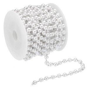 Unique Bargains Faux Pearl Beading Chain with Spool for DIY Necklace Bracelet - 1 of 4