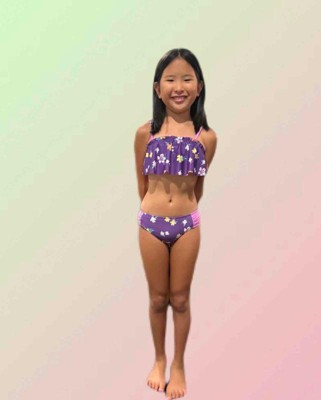 Girls' Simple Tropical Bikini Set - Cat & Jack™ Purple : Target