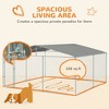 Resenkos Dog Kennel,Outdoor Dog Kennel Galvanized Steel Fence with Cover Secure Lock Mesh Sidewalls for Backyard 15' x 15' x 7.5' Silver - 4 of 4