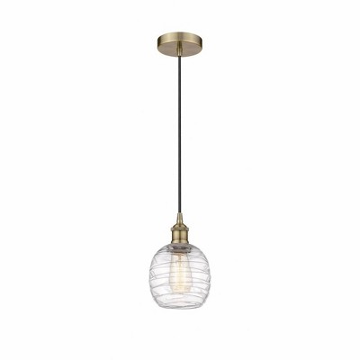 Belfast - 1 Light Cord Hung Mini Pendant In Industrial Style-9.75 Inches Tall and 6 Inches Wide