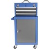 Detachable 3-Drawer Rolling Tool Organizer - Blue Gray, Heavy-Duty, for Garage/Workshop/Factory - 2 of 4