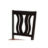 2pc Fenton Transitional Two-Tone Dark Wood Dining Chair Set Walnut/Brown - Baxton Studio - 4 of 4