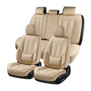 Coverado Car Seat Covers Stylish Waterproof Faux Leather - 1 of 4