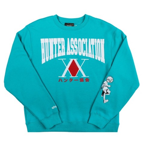 Hunter X Hunter Hunter Association Crew Neck Long Sleeve Blue Sweatshirt xs Target