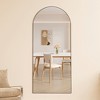 Modern Floor Mirror, Aluminum Alloy Metal Frame Arched Wall Mirror, Full Length 4S - ModernLuxe - 2 of 4