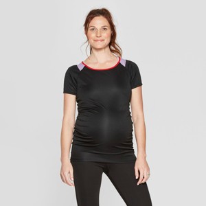 Maternity Active Wear Colorblock T-Shirt - Isabel Maternity by Ingrid & Isabel Black XL, Women