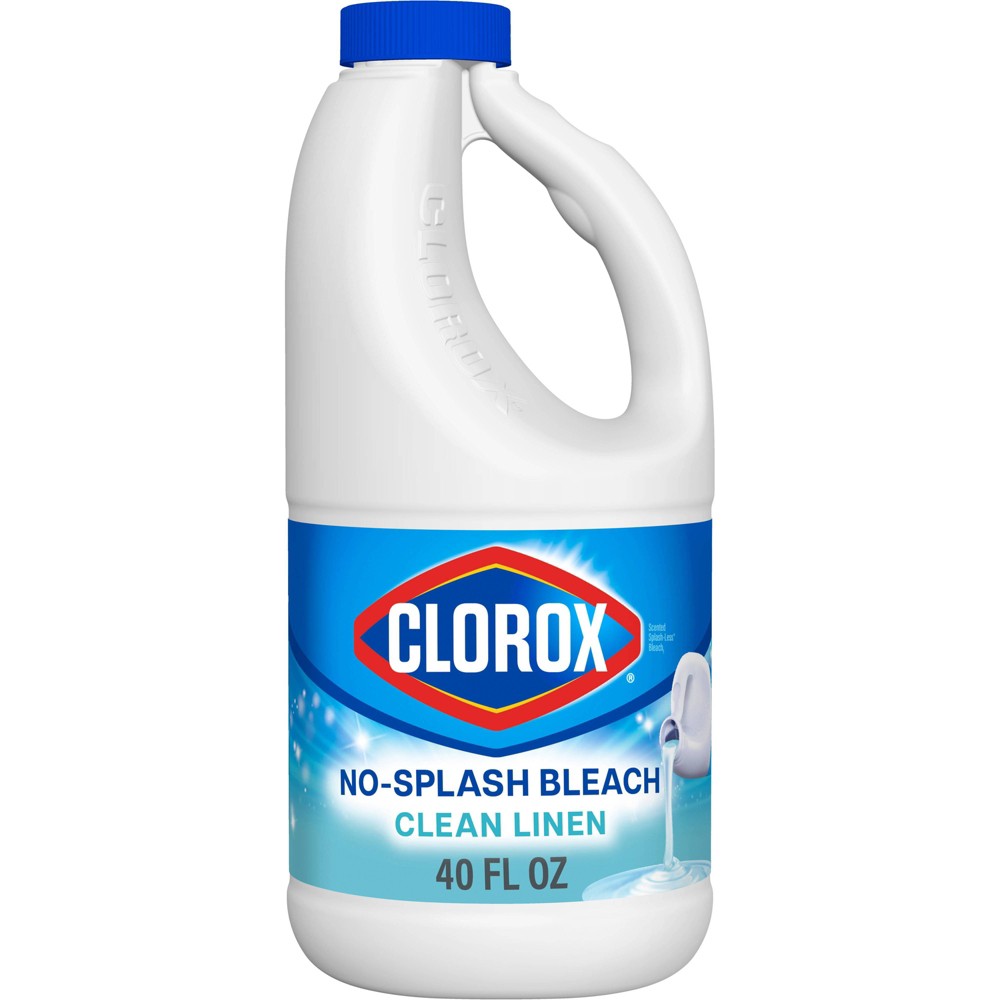 Clorox Splash-Less Liquid Bleach - Clean Linen - 40 fl oz (Case, pack of 6)