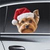 Collections Etc Christmas Yorkie Reusable Window Decal - 2 of 2