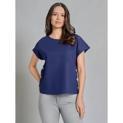 Jones New York Button Detail Blouse
