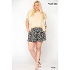 Slickblue Plus Size Leopard Printed Casual Shorts with Waist Detail - Light Mauve/Taupe, Size XL-2XL - 3 of 4
