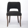 QingMoon Dining Chairs Set of 2, Fabric Upholstered Kitchen Chairs, Hollow-out Design with Curved Backrest and Copper Nails for Dining Room - 3 of 4