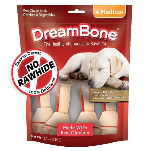 DreamBone Chicken and Vegetable Flavor Rawhide Alternative Dog Treats - 4ct/11oz - image 1 of 4