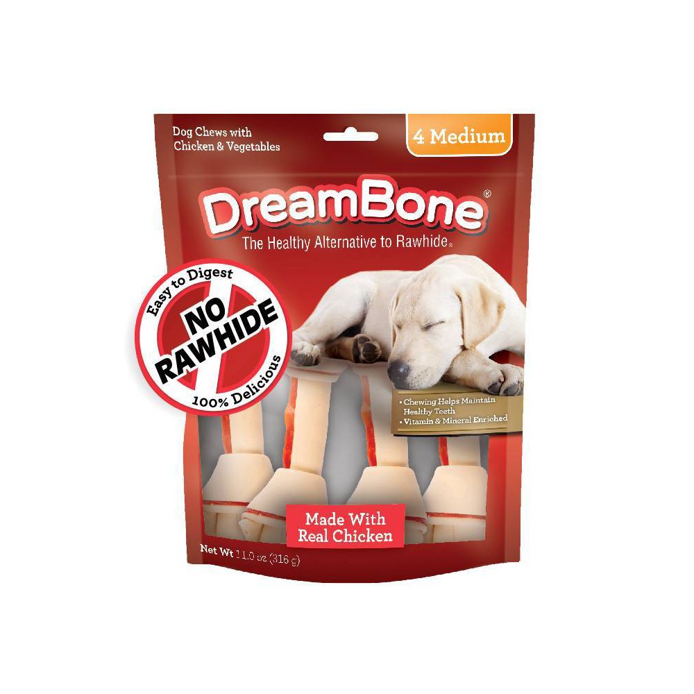 DreamBone Chicken and Vegetable Flavor Rawhide Alternative Dog Treats