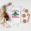 The Juniper Shop Holly Jolly Christmas Tree Baby Bodysuit - 6 Month - White - 2 of 3