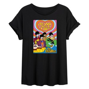 Women's - The Beatles - Need Love Oversized Graphic T-Shirt - 1 of 4