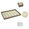 Unique Bargains Girls' Velvet Brown Jewelry Organizer Trays with Removable Dividers - 2 of 4