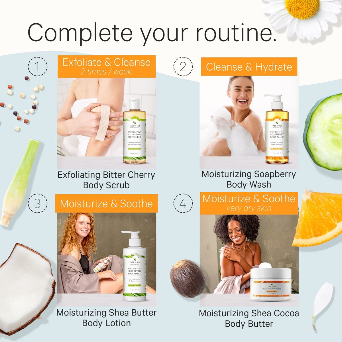 Tree To Tub Vitamin C Body Wash & Shea Butter Body Butter Set - thumbnail 6