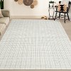 Modern Plaid Runner or Area Rug, Geometric Design, Non-Slip, Low Pile, Washable Soft Accent for Hallway, Kitchen - 2 of 4
