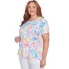 Alfred Dunner Women's Spring Butterfly Crew Neck Top - 3 of 4