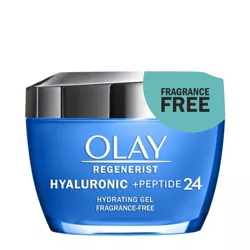 Olay Regenerist Hyaluronic + Peptide 24 Fragrance-Free Gel Face Moisturizer - 1.7oz