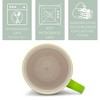Elanze Designs Trust In The Lord With All Your Heart Two Toned Ombre Matte Green and Black 12 ounce Ceramic Stoneware Coffee Cup Mug - 3 of 4