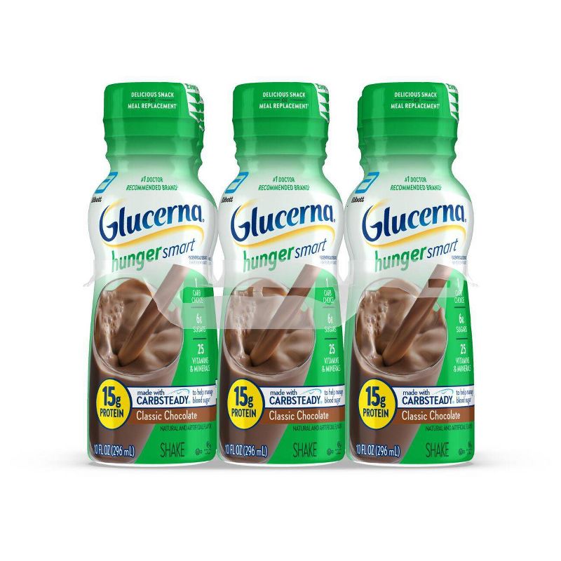 Glucerna Hunger Smart Nutrition Shake - Classic Chocolate - 6ct/60 fl oz, 1 of 11