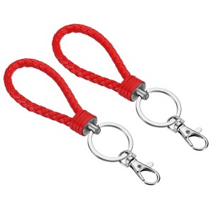 Unique Bargains Plastic Wear-resistant ID Card Wristlet Keychains 2 Pcs - 1 of 4