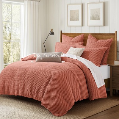 Adobe Waffle Weave Cotton Full/Queen Duvet Set