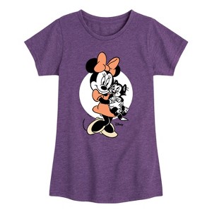 Girls' - Disney - Minnie Mouse & Figaro Hugs Fitted Short Sleeve Graphic T-Shirt - 1 of 4