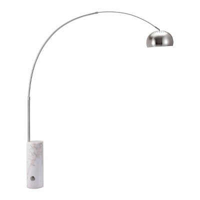 Modern 83" Adjustable Satin Chrome Floor Lamp  - ZM Home