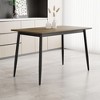 NicBex 47.2"/62.9"Modern Rectangle Dining Table for 4-6 Seaters,Kitchen Table with MDF Tabletop and Metal Legs for Kitchen,Brown/Walnut/Gray - 2 of 4
