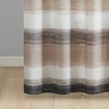 Seth Striped Print Shower Curtain Taupe/Black - Madison Park: Polyester Microfiber, Buttonhole Top, Machine Washable - 4 of 4