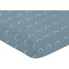 Sweet Jojo Designs Boy or Girl Gender Neutral Unisex Baby Fitted Crib Sheet Woodland Arrow Blue and White - 3 of 4