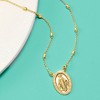 Ross-Simons Italian 18kt Gold Over Sterling Miraculous Medal Beaded Station Necklace Size 20 - 4 of 4