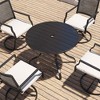 Mondawe Steel Outdoor Patio Round Dining Table with Umbrella Hole - 3 of 4