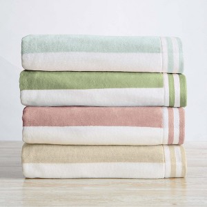 100% Cotton Cabana Striped 4 Pack Beach Towels - Great Bay Home - 1 of 4