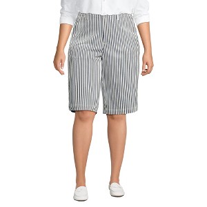 Lands' End Women's Elastic Back Classic 12" Chino Shorts - 1 of 3