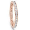 Pompeii3 1/2 Ct Diamond Eternity Ring 14k Rose Gold Channel Set Wedding Band - image 2 of 4