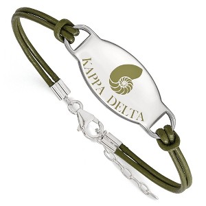 Black Bow Jewelry Sterling Silver Kappa Delta Greek Life Strand Bracelet 7 Inch - 1 of 3