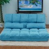 Whisen Double Chaise Lounge Sofa Floor Couch and Sofa with Two Pillows - image 4 of 4