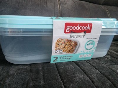 Goodcook Everyware Rectangle 1 Gallon Food Storage Container - 2pk