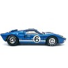 1966 Ford GT-40 MK 2 Blue #6 1/18 Diecast Car Model by Shelby Collectibles - 2 of 3