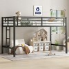 NicBex Twin Size Metal Loft Bed Frame with Optional Shelves,Ladder&Full-Length Guardrails,Space-Saving Loft Bed for Kids,Teens,350lbs Max,Black - 2 of 4