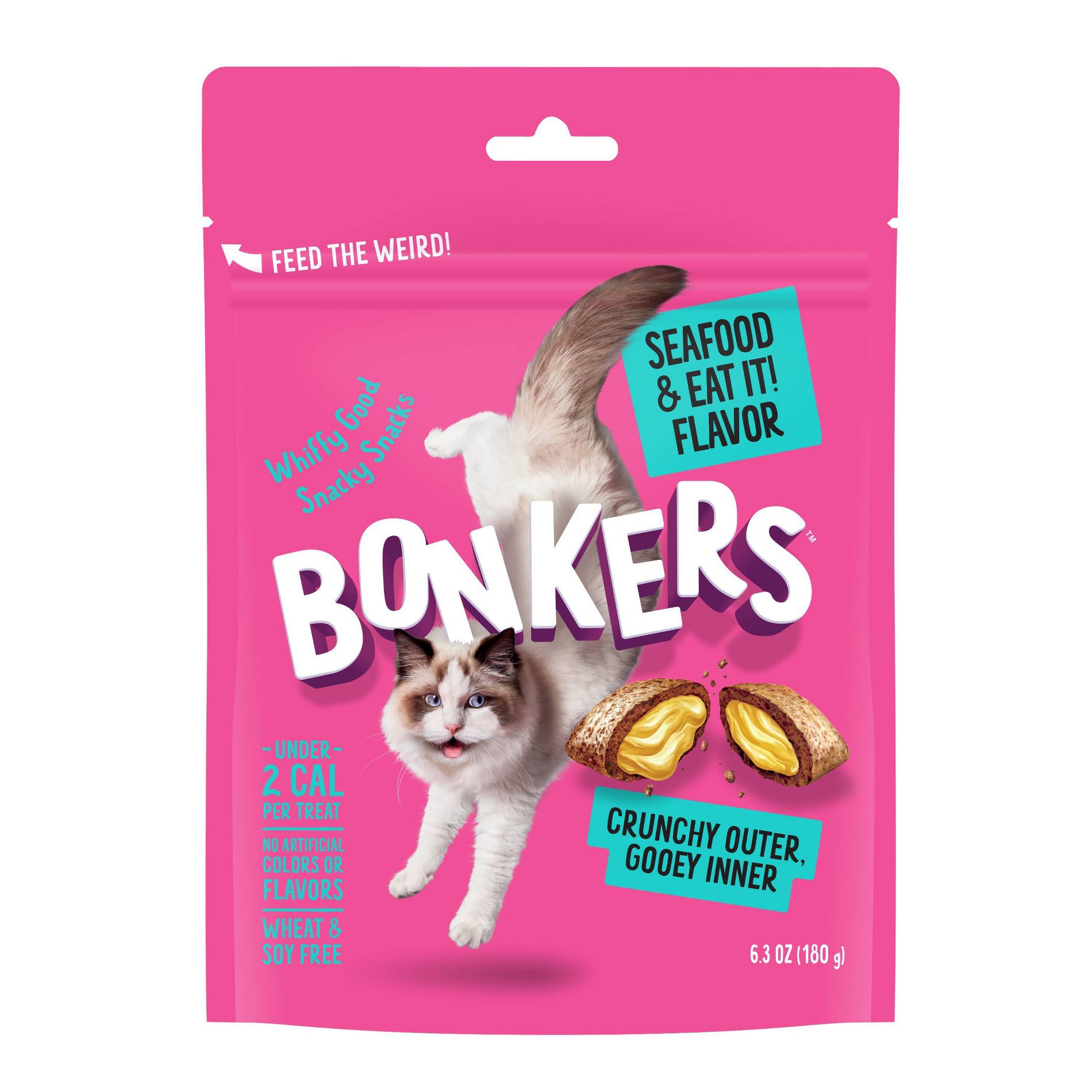 Bonkers Bites Seafood Flavor Cat Treats - 6.3oz
